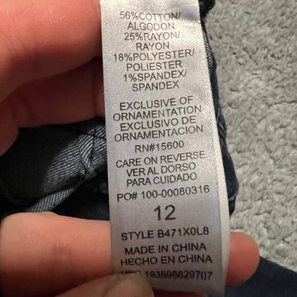 Democracy Jean Shorts Womens 12 Bermuda Mid Rise Stretch - Picture 4 of 9